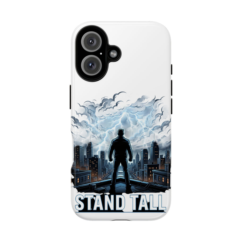 Stand Tall iPhone Case – Motivational Storm Design, Tough Protective Phone Case