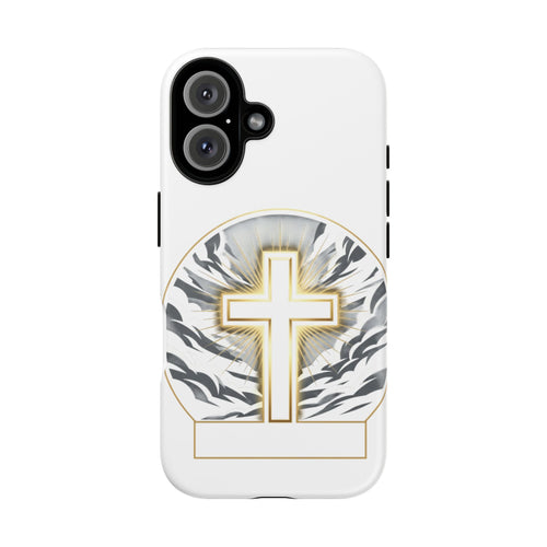 Faith Over Fear Phone Case – Cross & Storm Design, Tough Protective Case