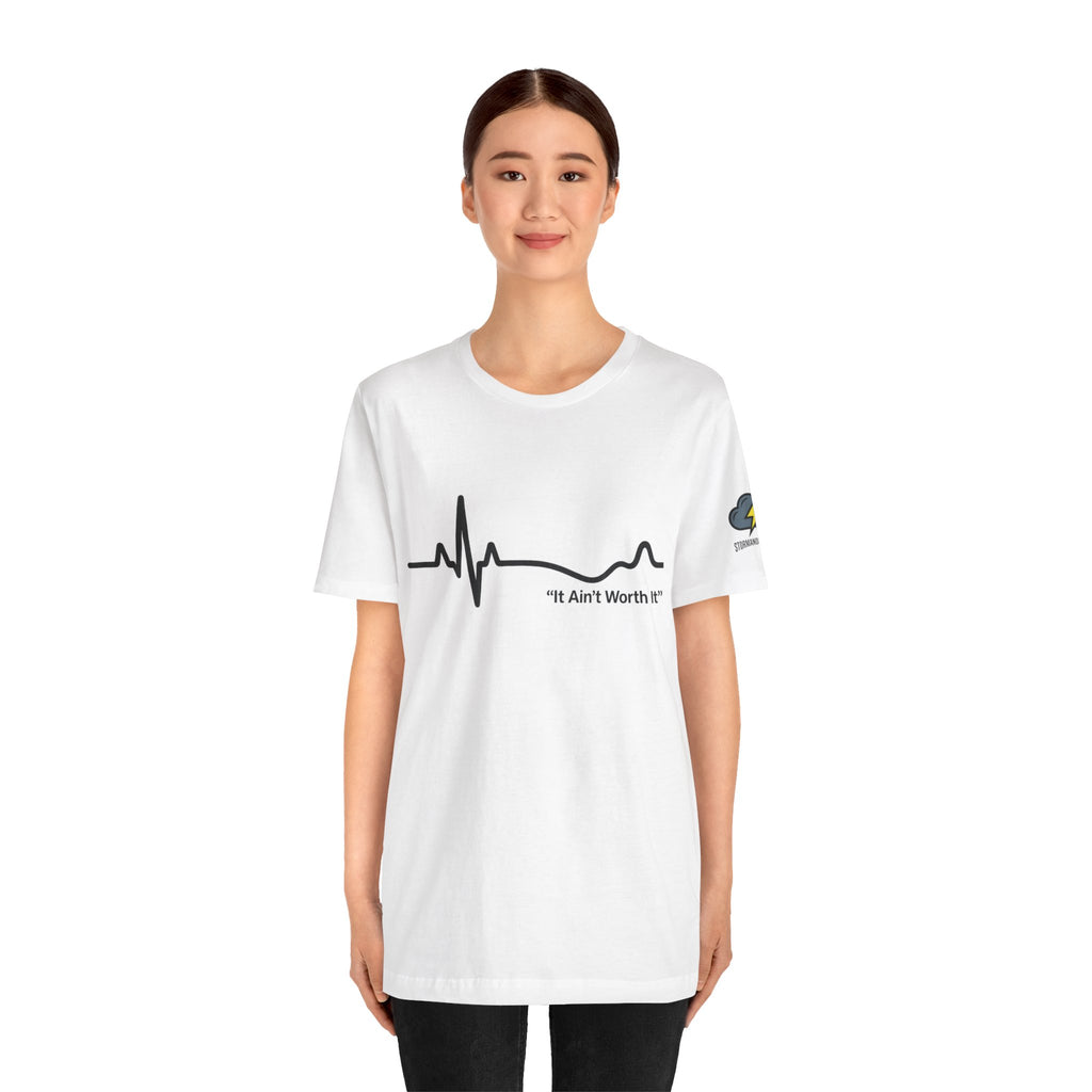 T‑Shirt — “It Ain’t Worth It” Suicide Prevention Heartbeat Tee