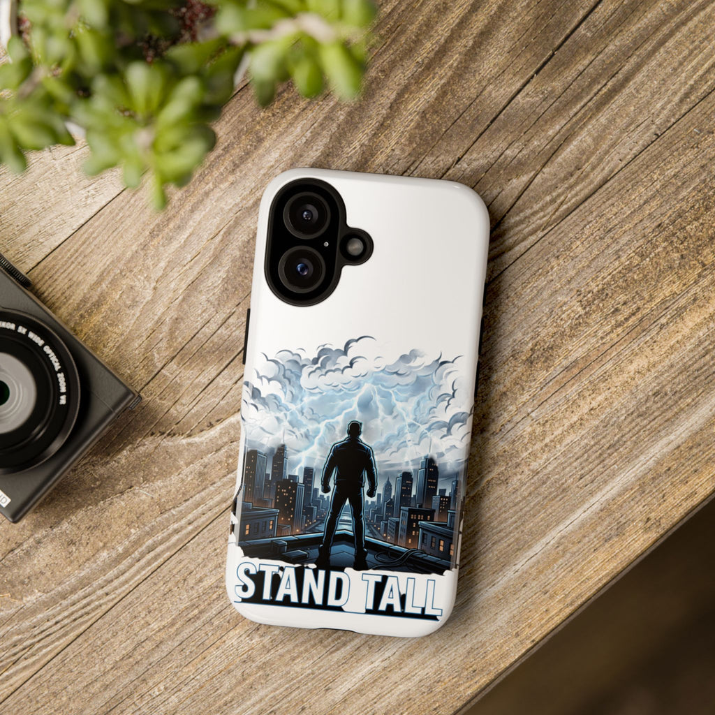 Stand Tall iPhone Case – Motivational Storm Design, Tough Protective Phone Case