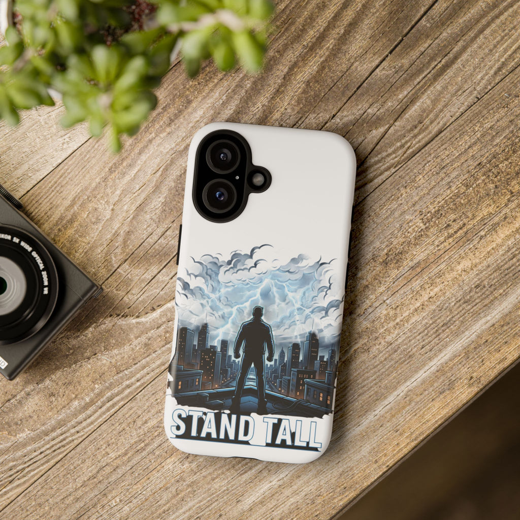 Stand Tall iPhone Case – Motivational Storm Design, Tough Protective Phone Case